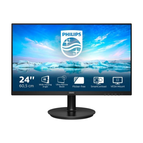 Philips V-line 241V8LA - Monitor a LED - 24" (23.8" visualizzabile) - 1920 x 1080 Full HD (1080p) @ 75 Hz - VA - 250 cd/m² - 30