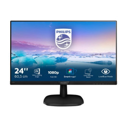 Philips V-line 243V7QDSB - Monitor a LED - 24" (23.8" visualizzabile) - 1920 x 1080 Full HD (1080p) @ 60 Hz - IPS - 250 cd/m² -