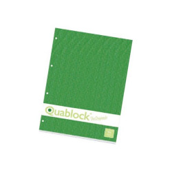 Pigna Quablock - Blocchetto - A5 - 50 fogli - bianco - a righe - disponibile in colori assortiti