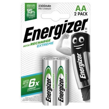 Pile AA Extreme - ricaricabili - Energizer - blister 2 pezzi