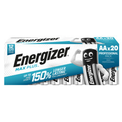 Pile alcaline AA Max Plus E91 - DP20 60/120 - 1,5 V - Energizer - blister 20 pezzi