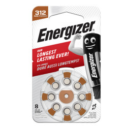 Pile per apparecchi acustici 312 Zinc Air - Energizer - blister 8 pezzi