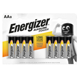 Pila stilo AA - 1,5V - Energizer Alkaline Power - blister 8 pezzi