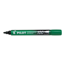 Pilot 100 - Marcatore - permanente - verde - inchiostro a base olio - 1 mm - fine