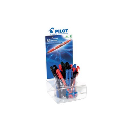 Pilot Begreen - Pennarello a due punte - permanente - nero, rosso, blu - 0.3 mm / 0.5 mm - extra fine / fine (pacchetto di 40)