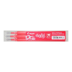 Pilot FriXion - Refill - rosso - 0.7 mm (pacchetto di 3) - per FriXion Ball Clicker, Slim