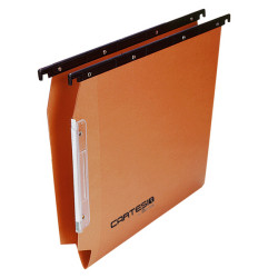 Cartella sospesa Cartesio - armadio - interasse 33 cm - fondo V - 33 x 28 cm - arancio - Bertesi