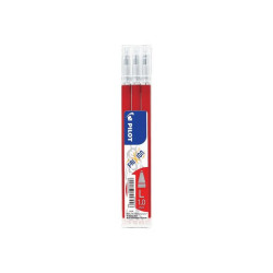 Pilot FriXion Ball - Refill - non permanente - rosso - inchiostro in gel sensibile al calore - 1 mm - larga (pacchetto di 3)