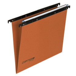 Cartella sospesa Cartesio - cassetto - interasse 33 cm - fondo V - 31,3 x 25 cm - arancio - Bertesi