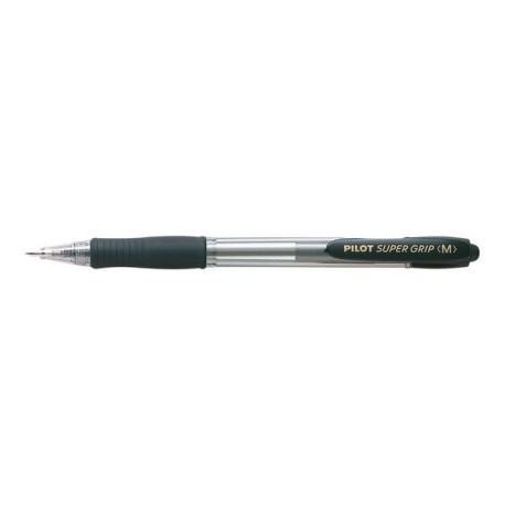 Pilot Super Grip - Penna a sfera - nero - inchiostro a base olio - 1 mm - medio - retrattile