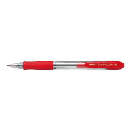 Pilot Super Grip - Penna a sfera - rosso - inchiostro a base olio - 1 mm - medio - retrattile