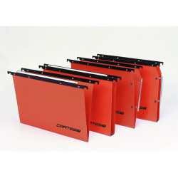 Cartella sospesa Cartesio Plus - armadio - interasse 33 cm - fondo V - 33 x 28 cm -  arancio - Bertesi