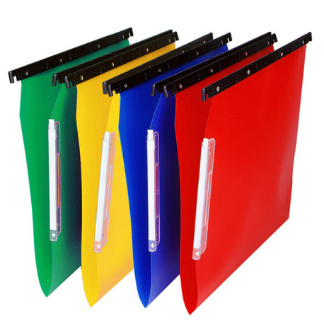 Cartella sospesa Cartesio PP - armadio - PPL - interasse 33 cm - fondo V - 32,6 x 28 cm - colori assortiti - Bertesi