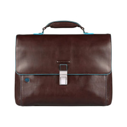 Piquadro Blue Square - Borsa trasporto notebook - 15" - mogano