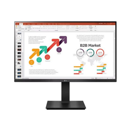 LG 27BP45YP-B - Monitor a LED - 27" - 1920 x 1080 Full HD (1080p) @ 75 Hz - IPS - 250 cd/m² - 1000:1 - 5 ms - HDMI, VGA, Displa