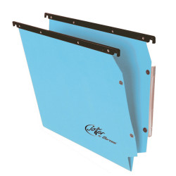 Cartella sospesa Joker - armadio - interasse 33 cm - fondo V - 33 x 28 cm - blu - Bertesi