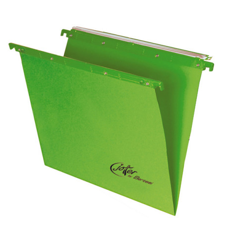 Cartella sospesa Joker - cassetto - interasse 33 cm - fondo V - 31,3 x 25 cm - verde - Bertesi