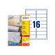 Avery - Autoadesivo - bianco - 100 pezzi 16) sheets