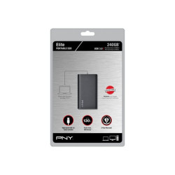 PNY ELITE - SSD - 240 GB - esterno (portatile) - USB 3.0 - nero