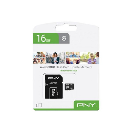 PNY Performance Plus - Scheda di memoria flash - 16 GB - Class 10 - microSDHC