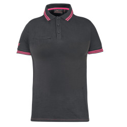 Polo donna WayLady - taglia M - grigio/fucsia - U-power