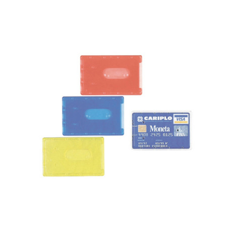 Porta Cards rigido - PVC - 8,5x5,4 cm - semitrasparente - Favorit