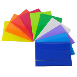 Cartella 3 lembi con elastico - A4 - dorso variabile - cartone plastificato - verde - Cartotecnica del Garda