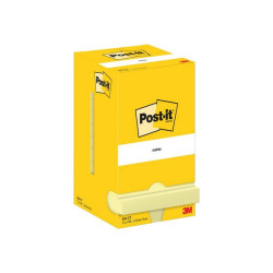 Post-it 654-CY - Blocchi - 76 x 76 mm - 100 fogli (12 x 100) - giallo canarino