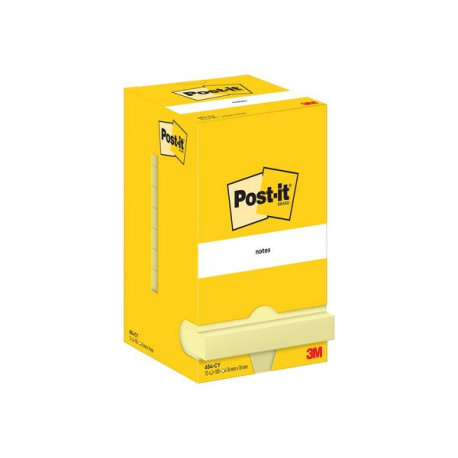 Post-it 654-CY - Blocchi - 76 x 76 mm - 100 fogli (12 x 100) - giallo canarino