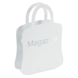 Portariviste - Shopper - acciaio verniciato - bianco - King Collection