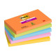 Post-it Super Sticky 655-5SS-BOOS - Blocchi - 127 x 76 mm - 450 fogli (5 x 90) - giallo, rosa, blu, verde, arancione