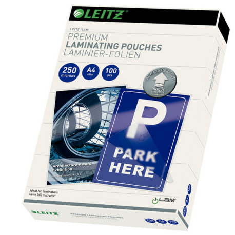 Pouches ILam - A4 - 216x303 mm - 2x250 micron - Leitz - conf. 100 pezzi