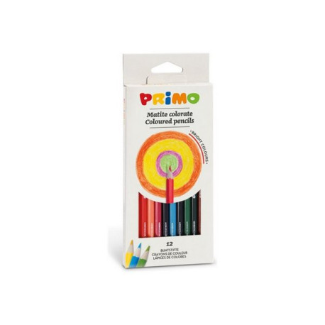 PRIMO - Pastello colorato - colori brillanti assortiti - 2.9 mm (pacchetto di 12)