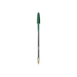 BIC Cristal - Penna a sfera - nero, rosso, blu, verde - 1 mm - medio - pacco da 10