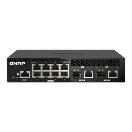 QNAP QSW-M2108R-2C - Switch - gestito - 8 x 2.5GBase-T + 2 x combo 10 Gigabit SFP+/RJ-45 - desktop, montabile su rack