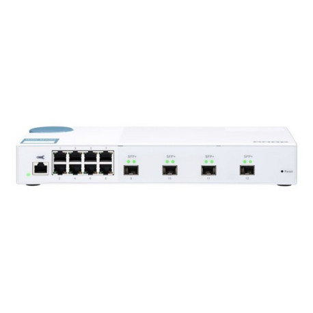 QNAP QSW-M408S - Switch - gestito - 8 x 10/100/1000 + 4 x 10 Gigabit SFP+ - desktop