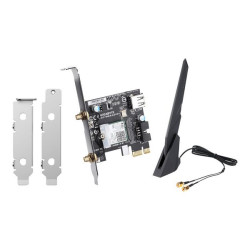 QNAP QXP-W6-AX200 - Adattatore di rete - PCIe 2.0 - 802.11ac, Bluetooth 5.0, 802.11ax (Wi-Fi 6) - per QNAP TS-1232, 1277, 253, 