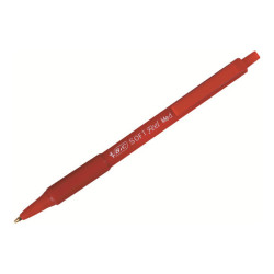 BIC Soft Feel clic - Penna a sfera - rosso - 1 mm - medio - retrattile (pacchetto di 12)