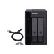 QNAP TR-002 - Array unità disco rigido - 2 alloggiamenti (SATA-600) - USB 3.1 Gen 2 (esterna)