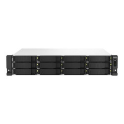 QNAP TS-1264U-RP - Server NAS - 12 alloggiamenti - montabile in rack - SATA 6Gb/s - RAID 0, 1, 5, 6, 10, 50, JBOD, 60 - RAM 8 G