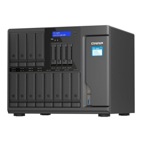 QNAP TS-1655 - Server NAS - 16 alloggiamenti - SATA 6Gb/s - RAID 0, 1, 5, 6, 10, 50, JBOD, 60 - RAM 8 GB - 2.5 Gigabit Ethernet