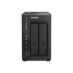 QNAP TS-253E - Server NAS - 2 alloggiamenti - SATA 6Gb/s - RAID 0, 1, 5, 6, 10, 50, JBOD, 60 - RAM 8 GB - 2.5 Gigabit Ethernet 