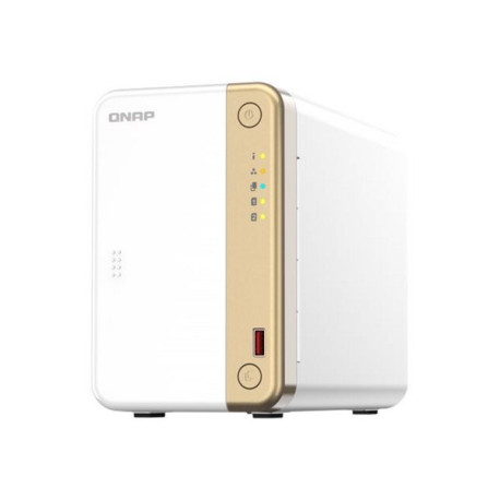 QNAP TS-262 - Server NAS - 2 alloggiamenti - SATA 6Gb/s - RAID 0, 1, 5, 6, 10, 50, JBOD, 60 - RAM 4 GB - 2.5 Gigabit Ethernet -