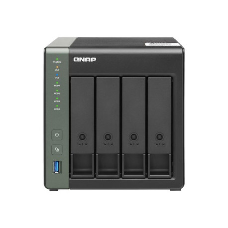 QNAP TS-431X3 - Server NAS - 4 alloggiamenti - SATA 6Gb/s - RAID 0, 1, 5, 6, 10, JBOD, sostituzione a caldo, hot spare 6, hot s