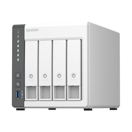 QNAP TS-433 - Server NAS - 4 alloggiamenti - SATA 6Gb/s - RAID 0, 1, 5, 6, 10, 50, JBOD, 60 - RAM 4 GB - Gigabit Ethernet / 2.5