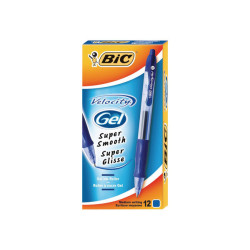 BIC VELOCITY - Penna a sfera - blu - inchiostro gel - 0.7 mm - medio - retrattile (pacchetto di 12)