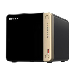 QNAP TS-464 - Server NAS - 4 alloggiamenti - SATA 6Gb/s - RAID 0, 1, 5, 6, 10, JBOD - RAM 8 GB - 2.5 Gigabit Ethernet - iSCSI s