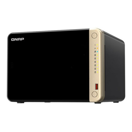 QNAP TS-664 - Server NAS - 6 alloggiamenti - SATA 6Gb/s - RAID 0, 1, 5, 6, 10, 50, JBOD - RAM 8 GB - 2.5 Gigabit Ethernet - iSC