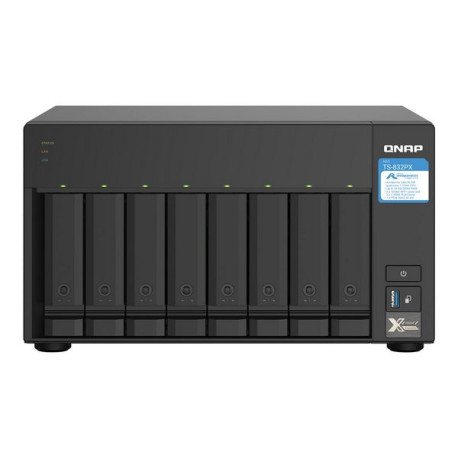 QNAP TS-832PX-4G - Server NAS - 8 alloggiamenti - SATA 6Gb/s - RAID 0, 1, 5, 6, 10, 50, JBOD, 60 - RAM 4 GB - Gigabit Ethernet 