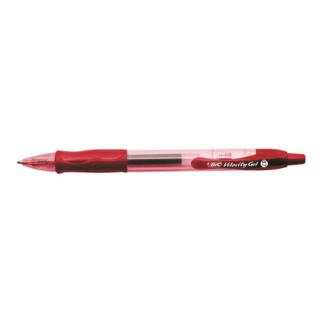 BIC VELOCITY - Penna a sfera - rosso - inchiostro gel - 0.7 mm - medio - retrattile (pacchetto di 12)